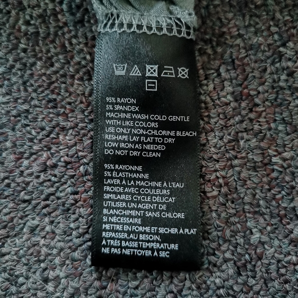 FREE PEOPLE Bodysuit T-shirt With stripes Size Medium Grey Black - Picture 14 of 15